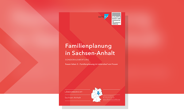 Cover des Länderberichts Familienplanung in Sachsen-Anhalt