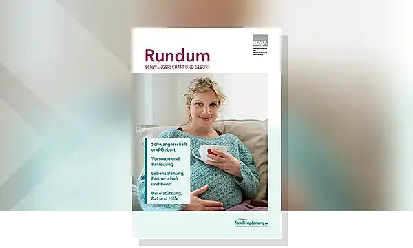 Cover der Broschüre "Rundum Schwangerschaft und Geburt"