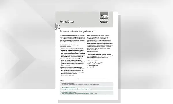 Cover der Publikation Ausfüllbare Formblätter für Gynäkologinnen und Gynäkologen