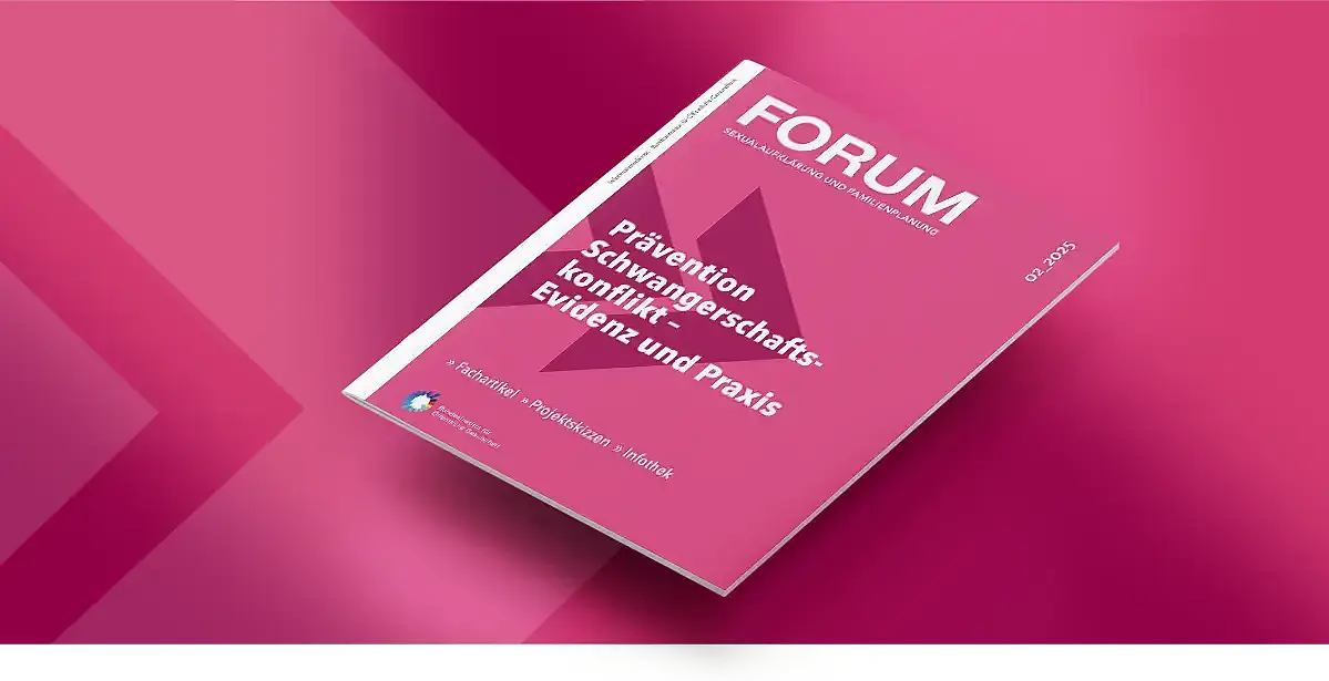 Bannerbild zur Publikation FORUM 2-2025 Prävantion Schwangerschaftskonflikt – Evidenz und Praxis