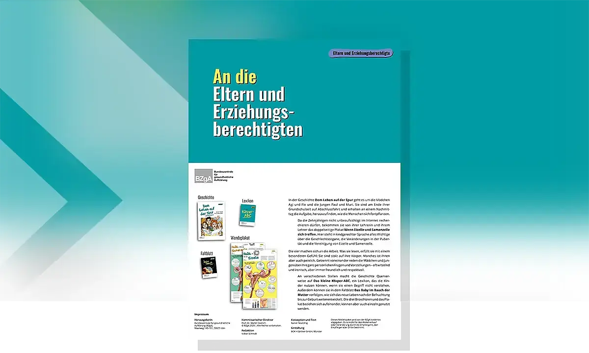 Cover zum Anschreiben "An die Eltern und Erziehungsberechtigten"