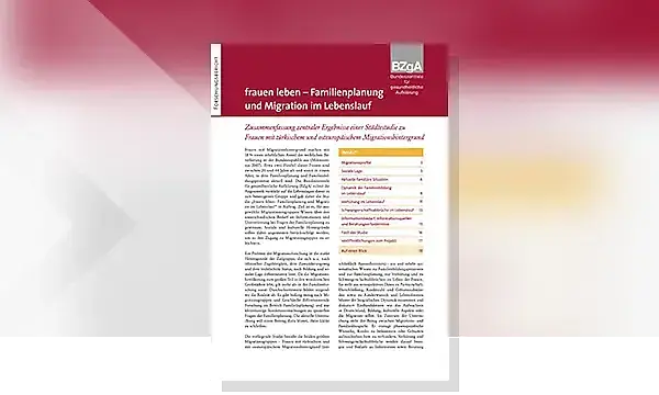 Cover zu frauen leben 2 - Familienplanung und Migration - Zwischenergebnisse
