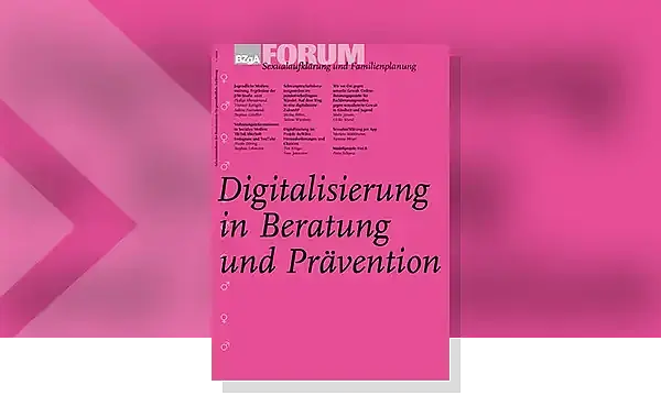Cover des Forum-Heftes Digitalisierung in Beratung und Praevention