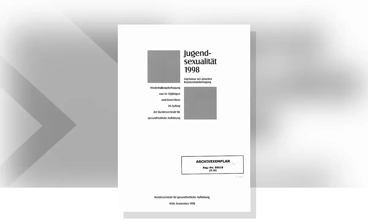 Das Bild zeigt die Teleseite der Studie Jugendsexualität 1998