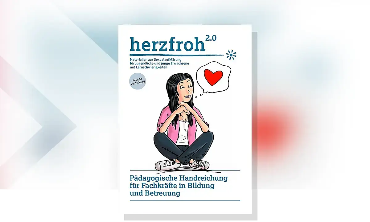 Das Bild zeigt die Titelseite der pädagogischen zu herzfroh 2.0Handreichung 