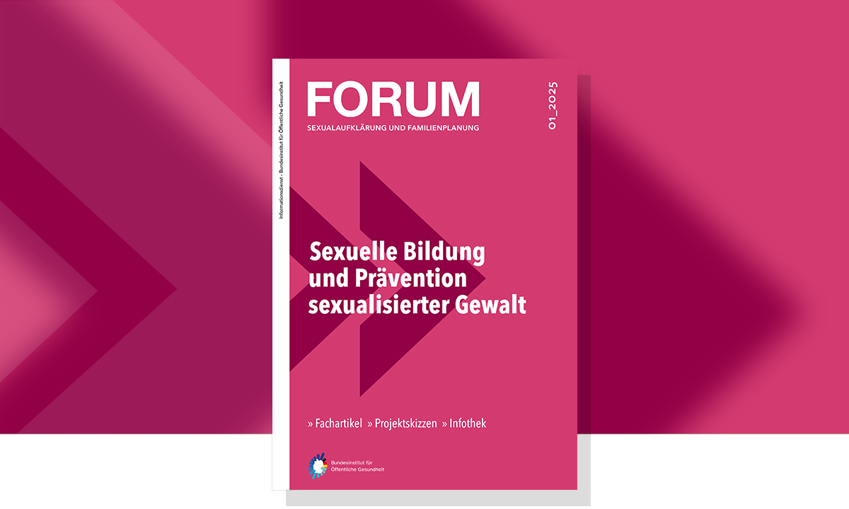 Teaserbild mit dem Cover des FORUM-Hefts 1-2025 Sexuelle Bildung und Prävention sexualisierter Gewalt