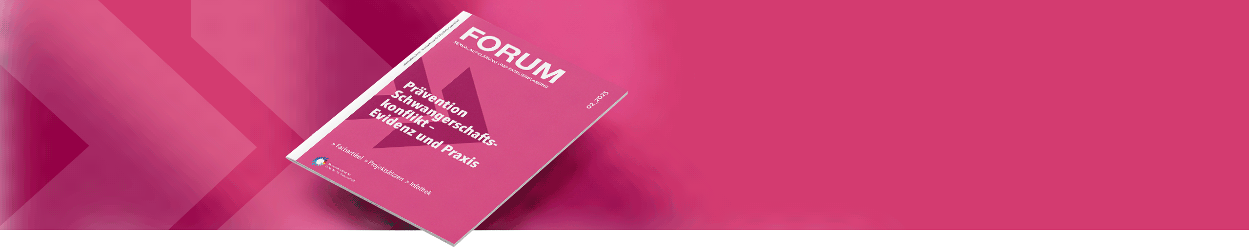 Bannerbild zur Publikation FORUM 2-2025 Prävantion Schwangerschaftskonflikt – Evidenz und Praxis