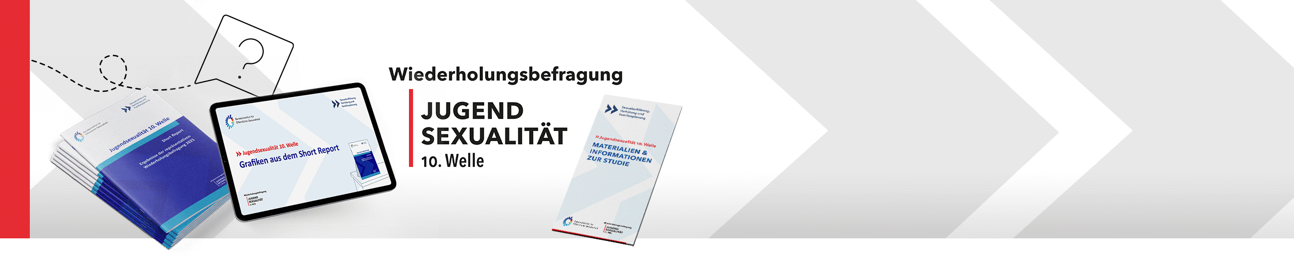Das Bannerbild zeigt Material der Studie  Jugendsexualität 10. Welle