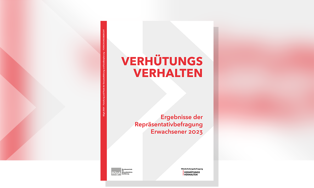 Cover zu Verhütungsverhalten. Ergebnisse der Repräsentativbefragung Erwachsener 2023